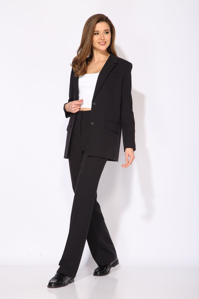 Деловые прямые брюки с складками и карманами DNM 032 - фото 2