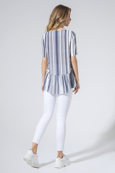 Блуза, брюки LaVeLa L4319 молочный/полоска - фото 2