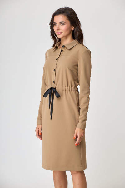 Платье Talia fashion 338 бежевый - фото 3