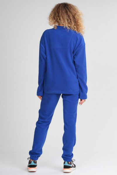 Демисезонный спортивный костюм из флиса с молнией HIT 0321 синий - фото 5