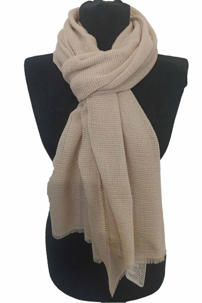 Шарф из текстиля с букле, демисезонный, бежевый TrendCorner 2-1-19-340 1668 - фото 1