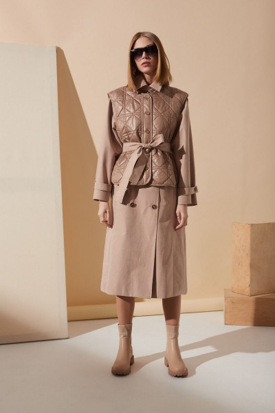 Плащ свободного кроя, водоотталкивающая ткань, демисезон DAVYDOV 6215 - фото 4