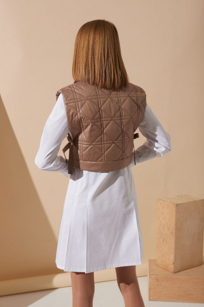 Платье с вытачками и карманами из костюмного твида DAVYDOV 9081 - фото 7