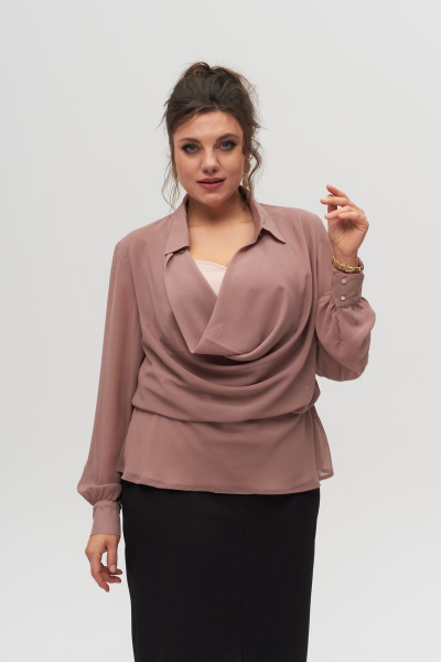 Блуза, топ Anelli 1087 бежевый - фото 4
