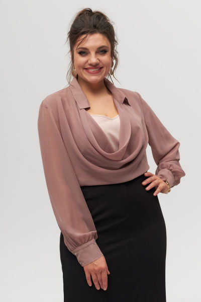 Блуза, топ Anelli 1087 бежевый - фото 2