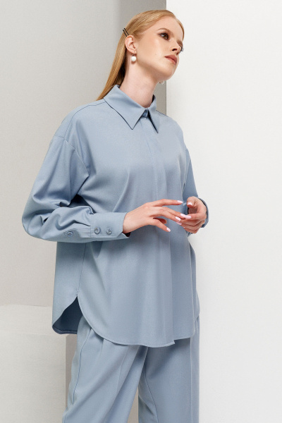 Блуза Панда 112340w голубой - фото 2
