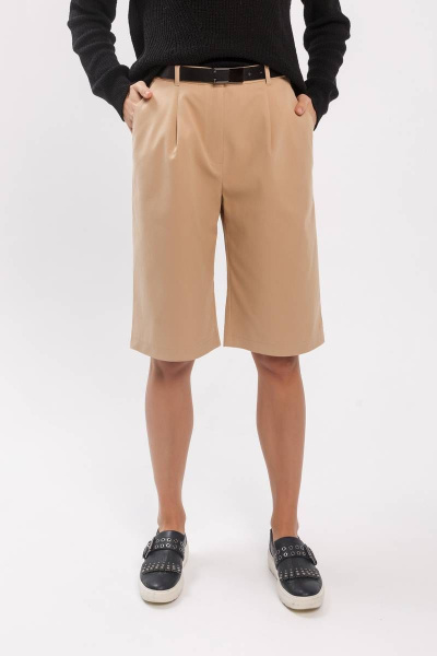 Шорты б bermуды из хлопка с карманами и кокетками Madech 20161 песочный - фото 5