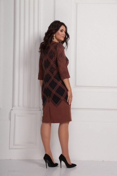 Платье на каждый день из жаккардовой ткани с пуговицами Solomeya Lux 945 - фото 2