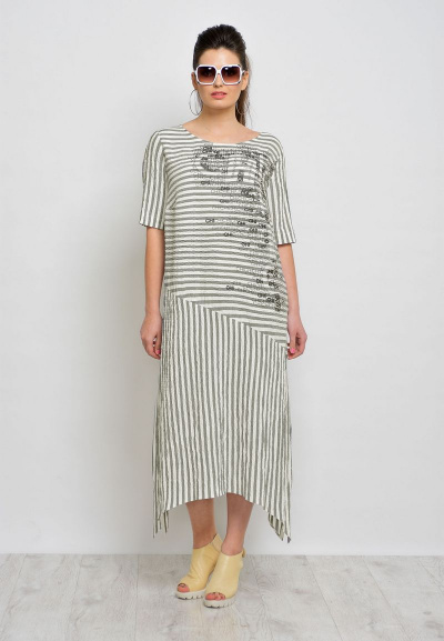 Платье Faufilure С845 олива - фото 1