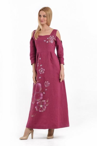 Платье Полинушка 357/3 брусника - фото 1