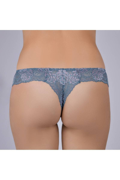 Трусы-стринги из эластичного кружева Verally 1125-2 аквамарин - фото 2