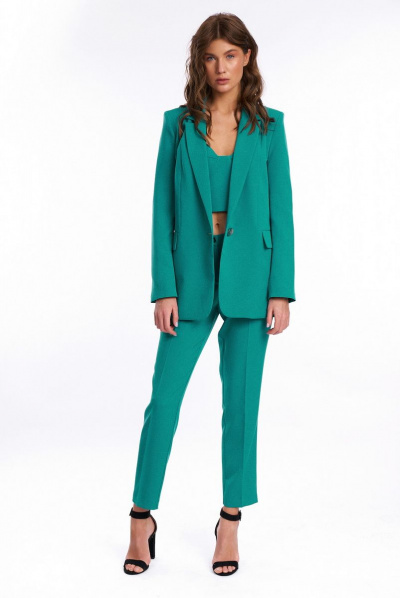 Брюки, жакет KaVaRi 8002.3 бирюза - фото 1