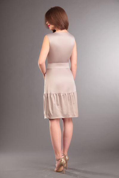 Платье IVA 820 бежевый - фото 3