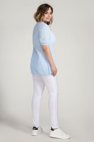 Блуза Панда 438340 голубой - фото 2