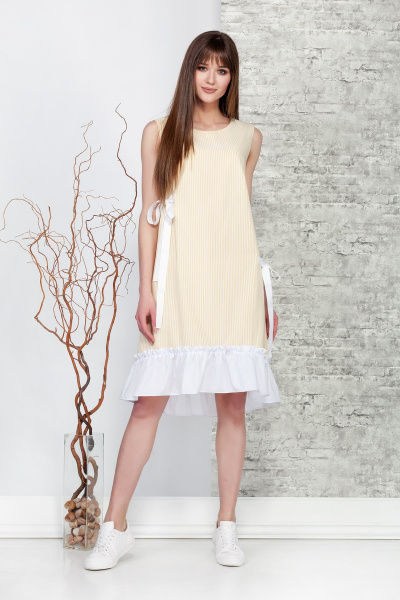 Платье Ивелта плюс 1642 желтый - фото 1