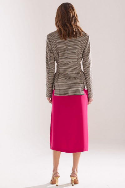 Деловой жакет из костюмной ткани с ремнем Lyushe 3323 - фото 6