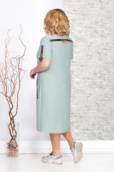 Платье Ивелта плюс 1643 оливка - фото 2