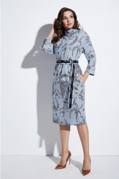 Круглогодичное платье с воротником-хомут и карманами Lissana 4646 - фото 1