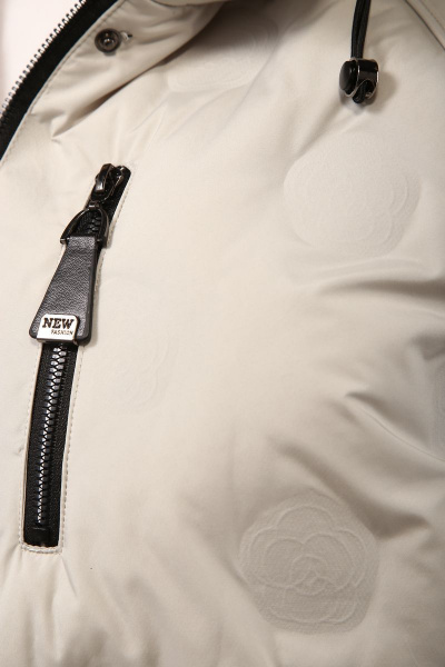 Стильная демисезонная куртка с капюшоном и кулисами Shetti 2109 беж - фото 10