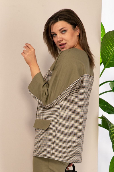 Блуза, брюки Anastasia 964 олива - фото 8