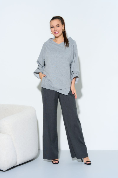 Блуза, брюки Anastasia 970 серый - фото 5