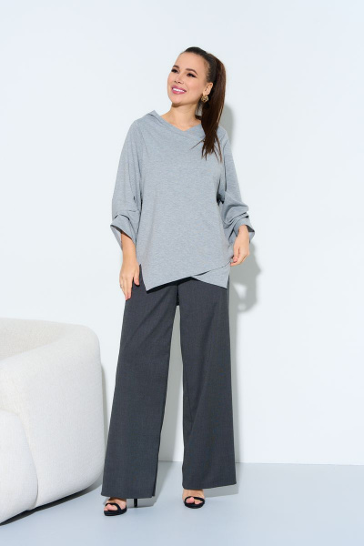 Блуза, брюки Anastasia 970 серый - фото 2