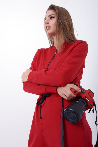 Кэжуал комбинезон из трикотажа с кнопками и принтом GO F6002/11-02.164-170 - фото 4