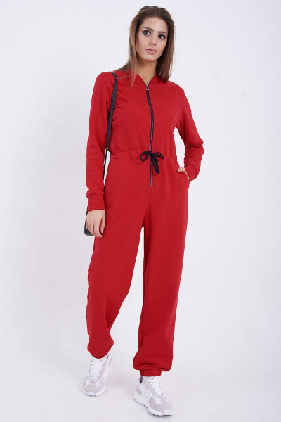 Кэжуал комбинезон из трикотажа с кнопками и принтом GO F6002/11-02.164-170 - фото 1