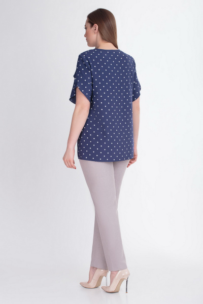 Блуза БелЭкспози 1186 синий - фото 3