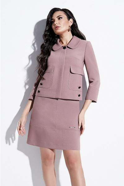 Жакет, юбка Lissana 4640 пудра - фото 5