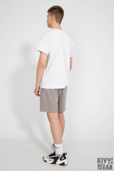 Круглогодичная белая футболка из хлопка и трикотажа Kivviwear 1010.14 - фото 11