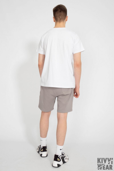 Круглогодичная белая футболка из хлопка и трикотажа Kivviwear 1010.14 - фото 10