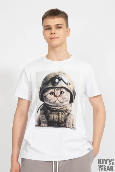 Футболка мужская классического кроя из хлопка Kivviwear 1010.15 - фото 1
