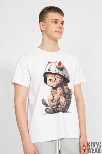 Футболка мужская классического кроя из хлопка Kivviwear 1010.16 - фото 9