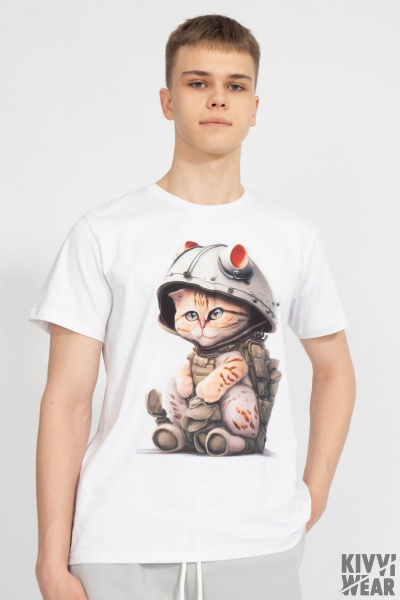 Футболка мужская классического кроя из хлопка Kivviwear 1010.16 - фото 1