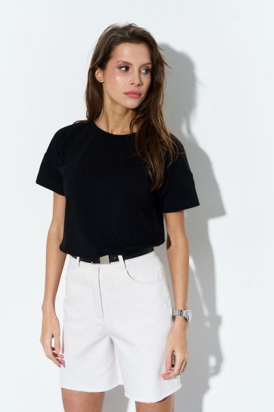 Круглогодичный черный джемпер из трикотажной ткани Luitui R5001 черный - фото 1