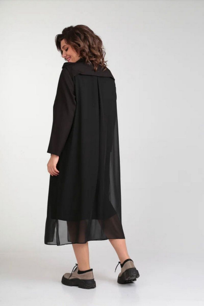 Демисезонный комплект платье и кардиган из шифона Takka Plus 23-167 - фото 3