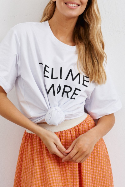 Летняя миди юбка А-силуэта из фактурного полотна ANNETE A206 - фото 7