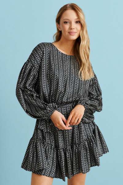 Платье нарядное из текстиля с классическим стилем ANNETE A3224 - фото 4