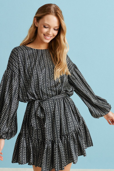 Платье нарядное из текстиля с классическим стилем ANNETE A3224 - фото 3