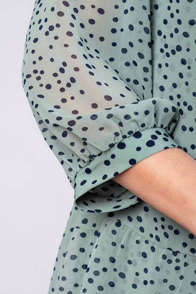 Демисезонная блузка из текстаиля, трикотажа и шифона Camelia 2227 4 - фото 6