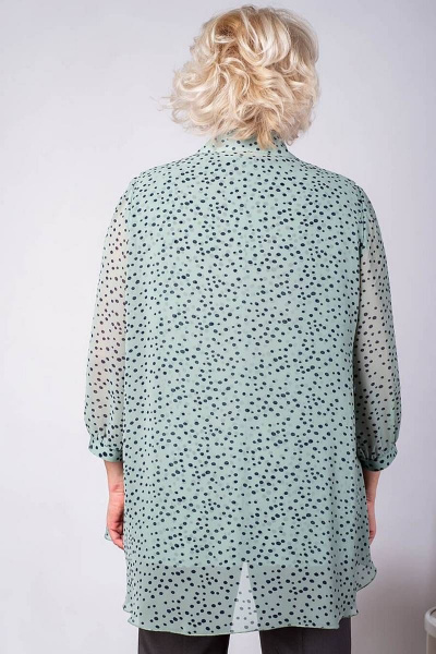 Демисезонная блузка из текстаиля, трикотажа и шифона Camelia 2227 4 - фото 4