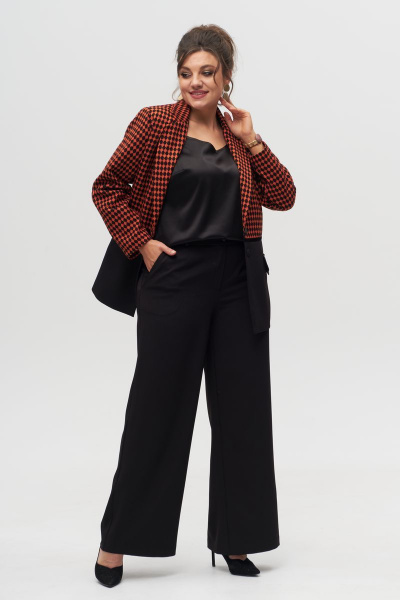 Брюки, жакет Anelli 1318 терракот - фото 1