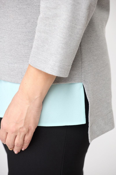 Блуза DaLi 3373а серая+мята - фото 3