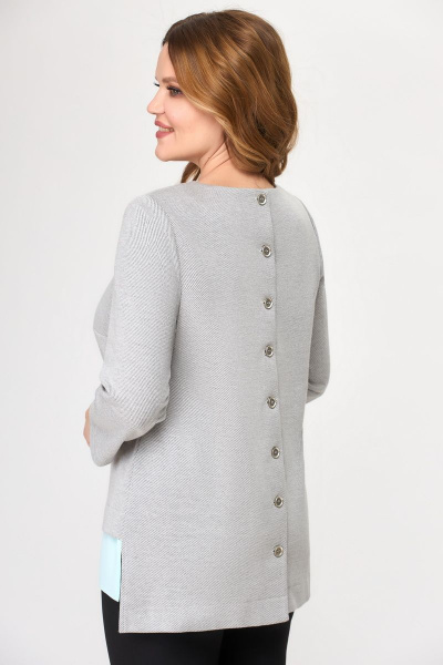 Блуза DaLi 3373а серая+мята - фото 2