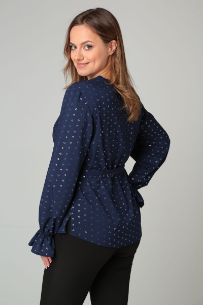 Блуза Modema м.700/3 темно-синий - фото 5