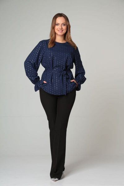 Блуза Modema м.700/3 темно-синий - фото 3