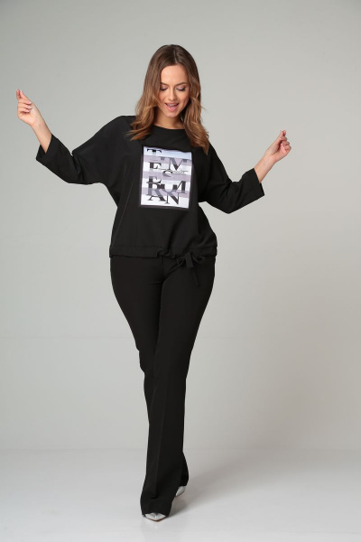 Блуза Modema м.701 черный - фото 2