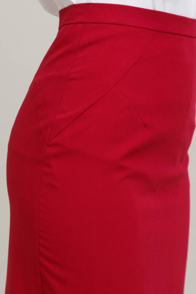 Юбка карандаш из текстиля с высокой посадкой Domna 71091 малина - фото 5