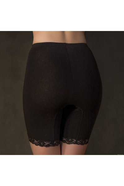 Панталоны из эластичного хлопкового трикотажа с кружевом Verally 175-2 черный - фото 2